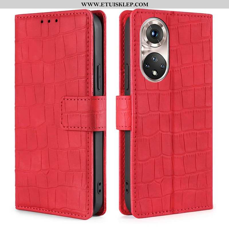 Etui Folio do Honor 50 Pro Krokodyl Pro Skin Touch